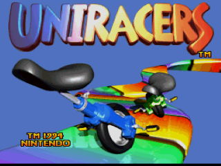 Uniracers title screen for Super Nintendo